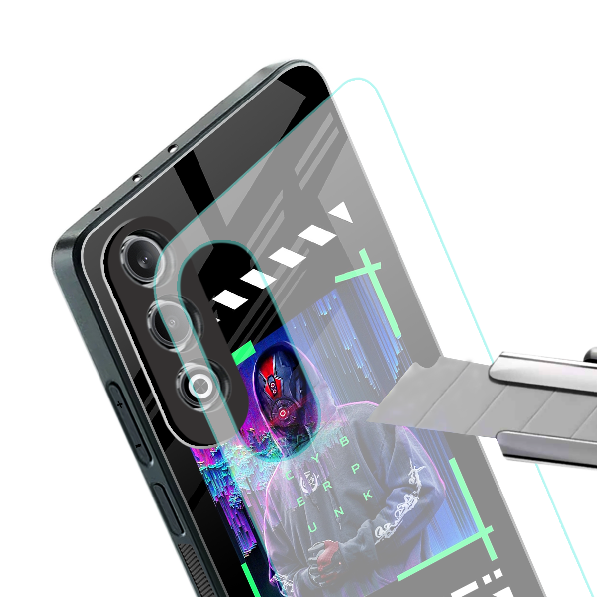 cyberpunk back phone cover | glass case for oneplus nord ce 4