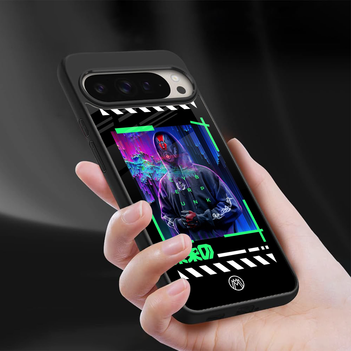 cyberpunk back phone cover | glass case for google pixel 9 pro
