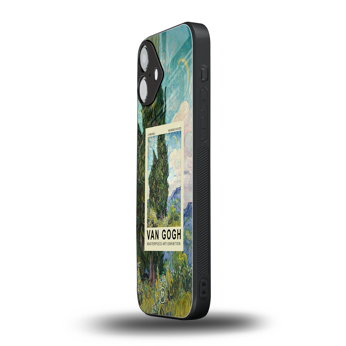 cypresses back phone cover | glass case for iphone 16 plus