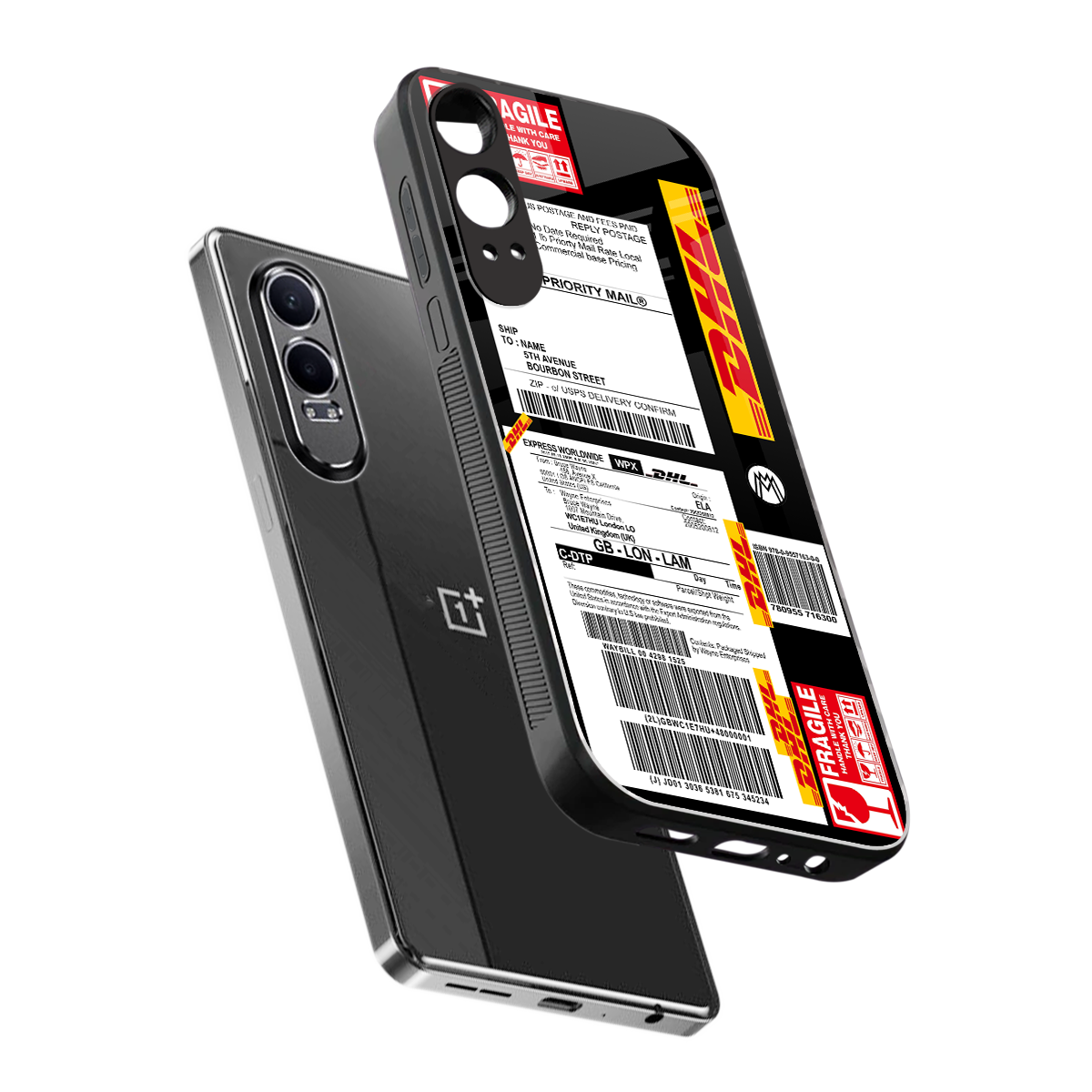 dhl delivery label back phone cover | glass case for oneplus nord ce 4 lite