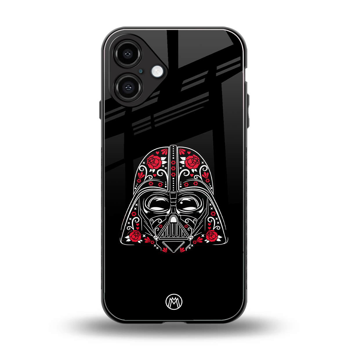 darth vader back phone cover | glass case for iphone 16 plus