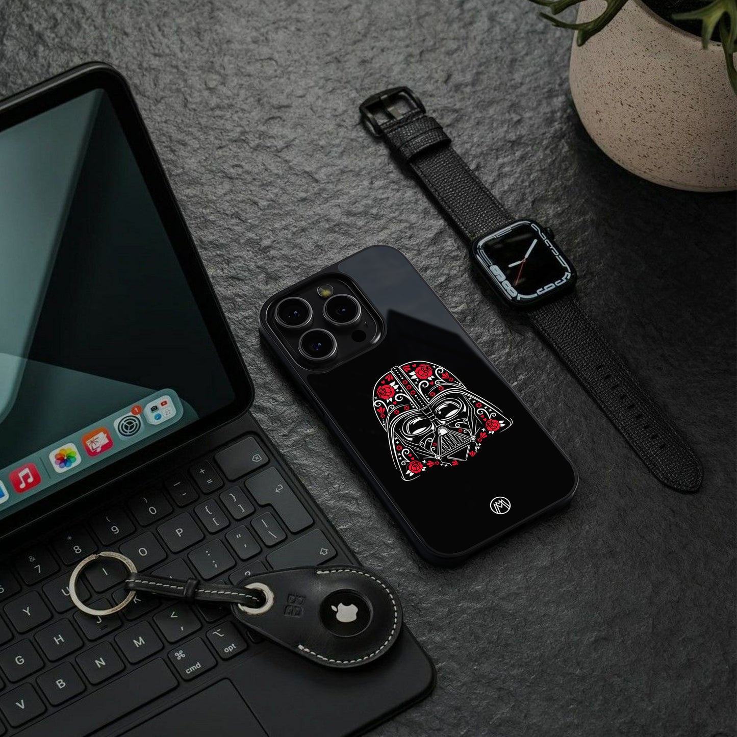 darth vader back phone cover | glass case for iphone 16