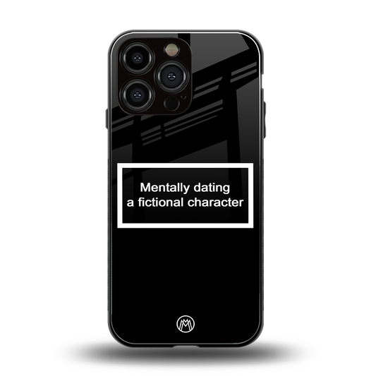 dating a fictional character black back phone cover | glass case for iphone 14 pro max