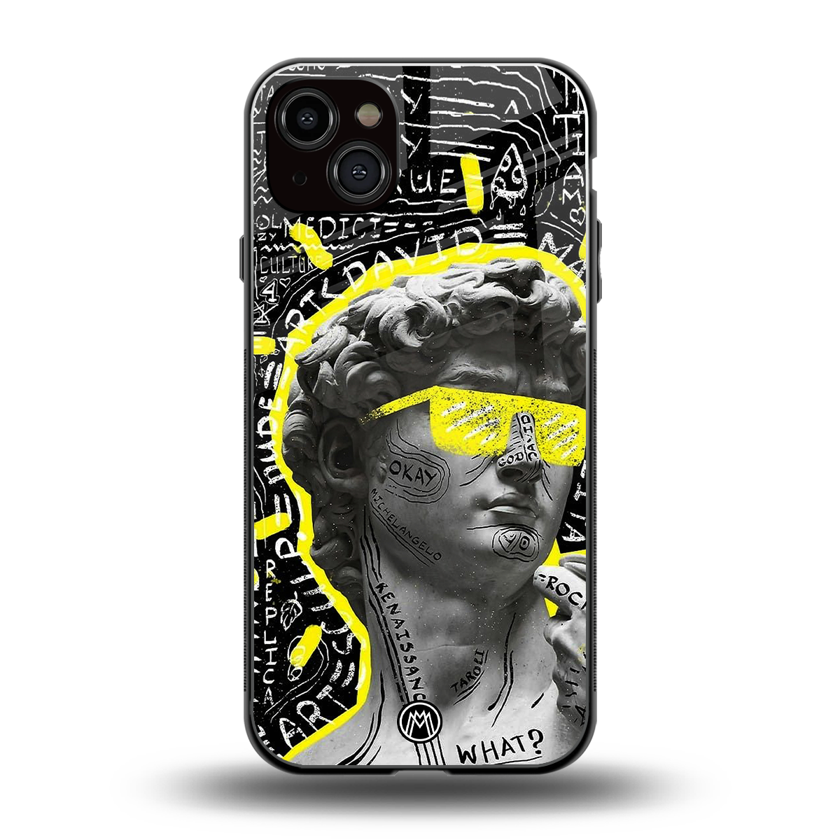 david of michelangelo back phone cover | glass case for iphone 15 plus