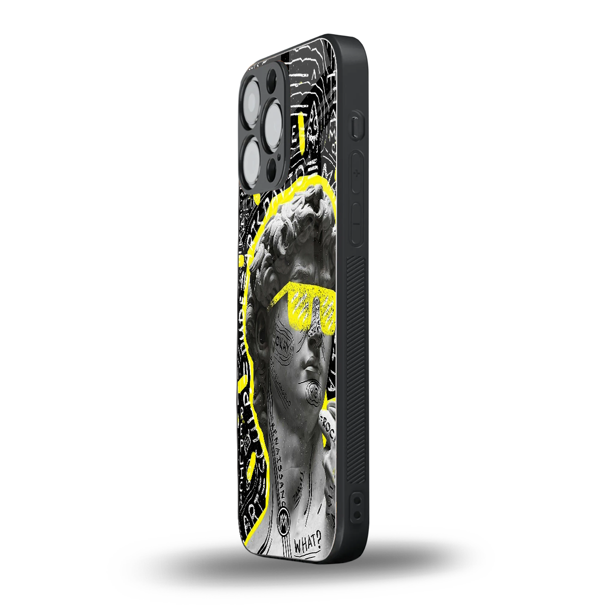 david of michelangelo back phone cover | glass case for iphone 14 pro max