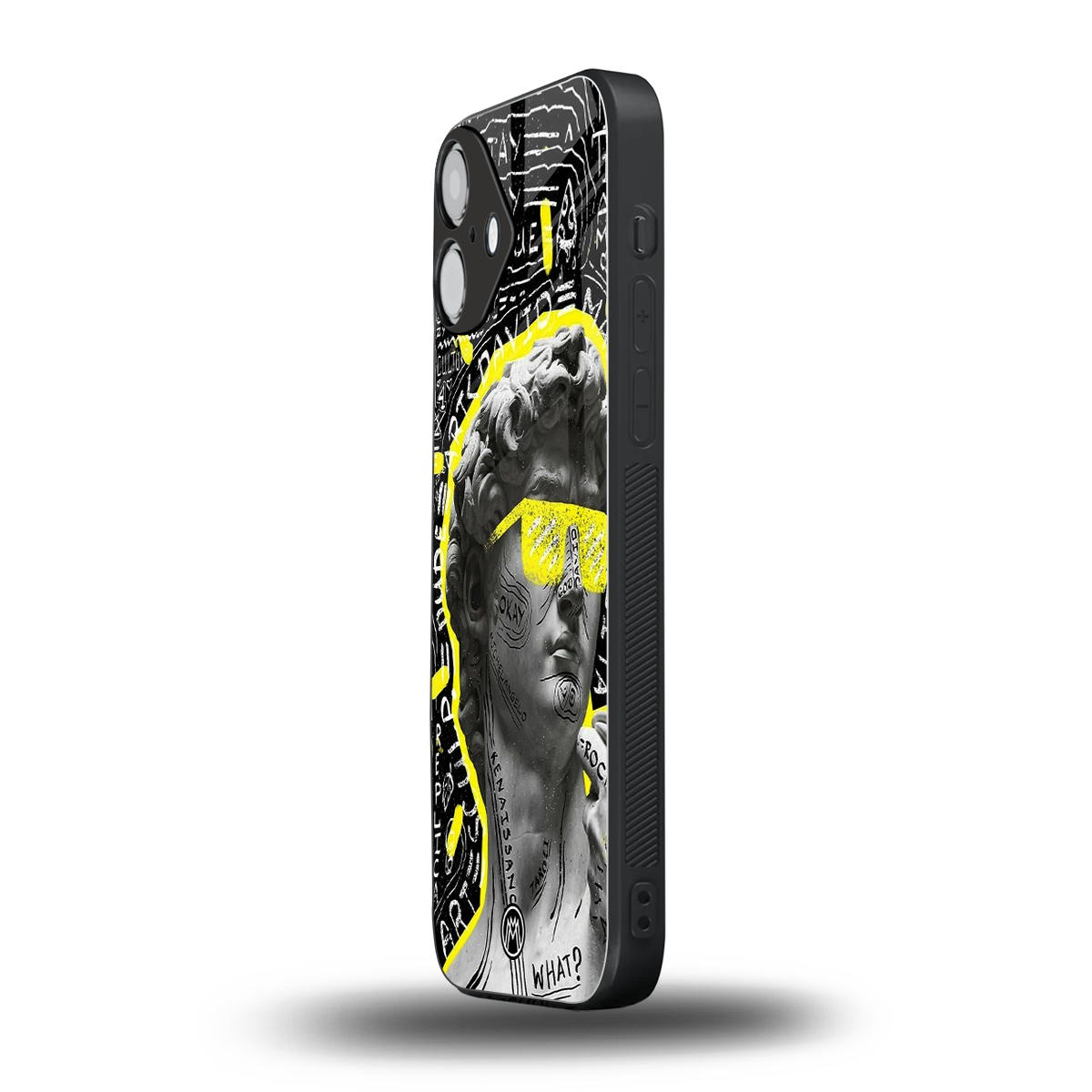 david of michelangelo back phone cover | glass case for iphone 16 plus