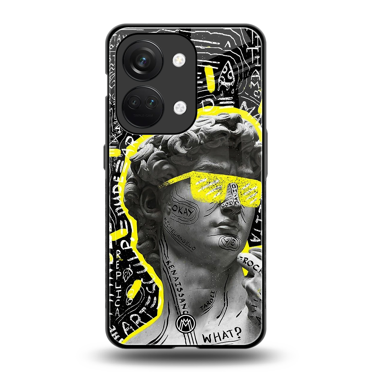 david of michelangelo back phone cover | glass case for oneplus nord 3