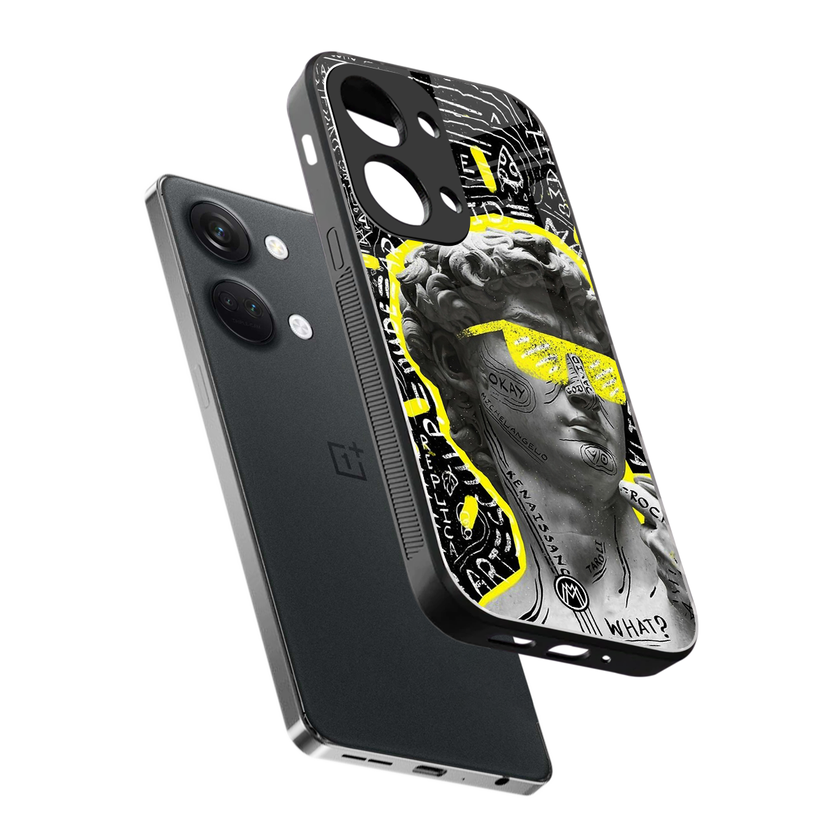 david of michelangelo back phone cover | glass case for oneplus nord 3