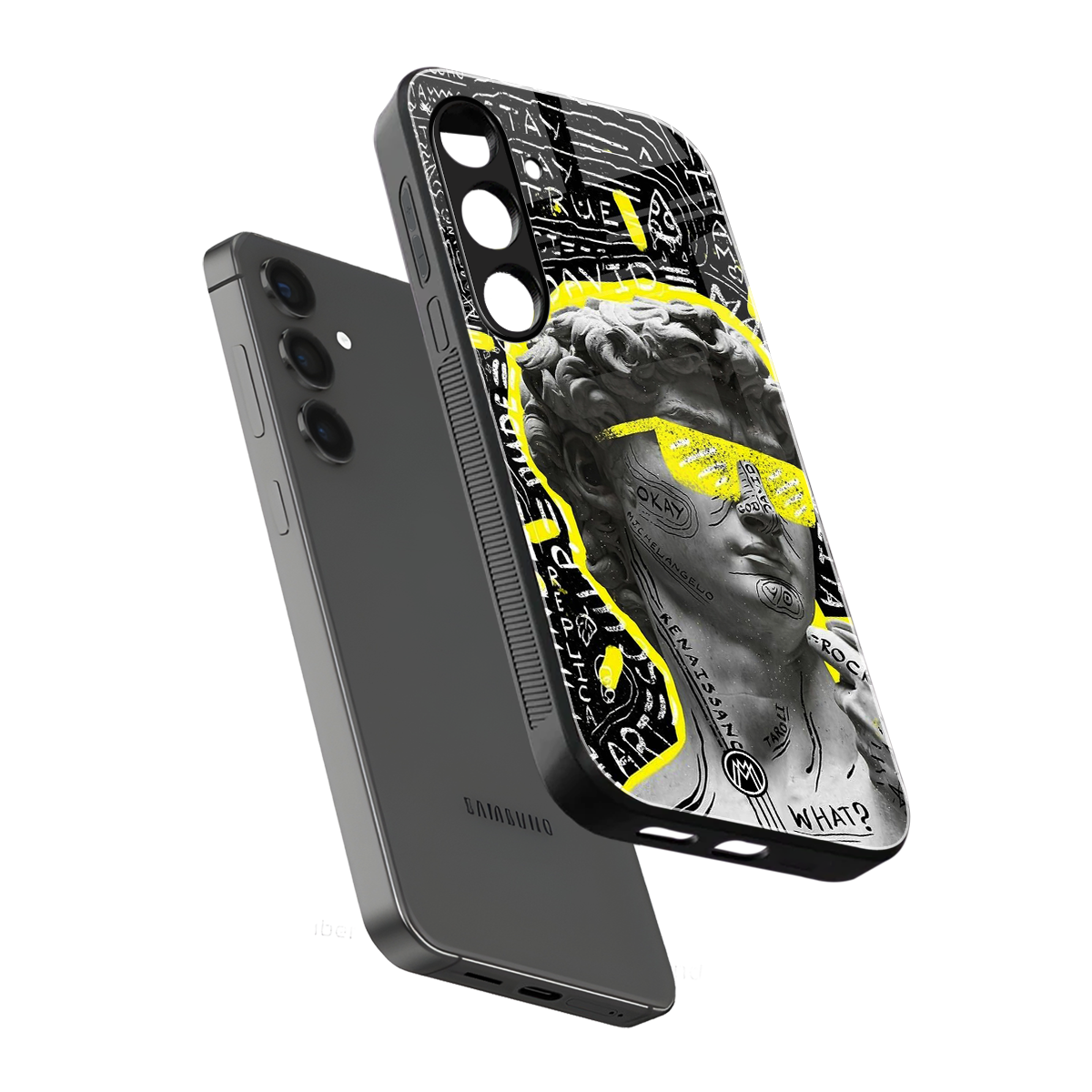 david of michelangelo back phone cover | glass case for samsung galaxy s23 plus
