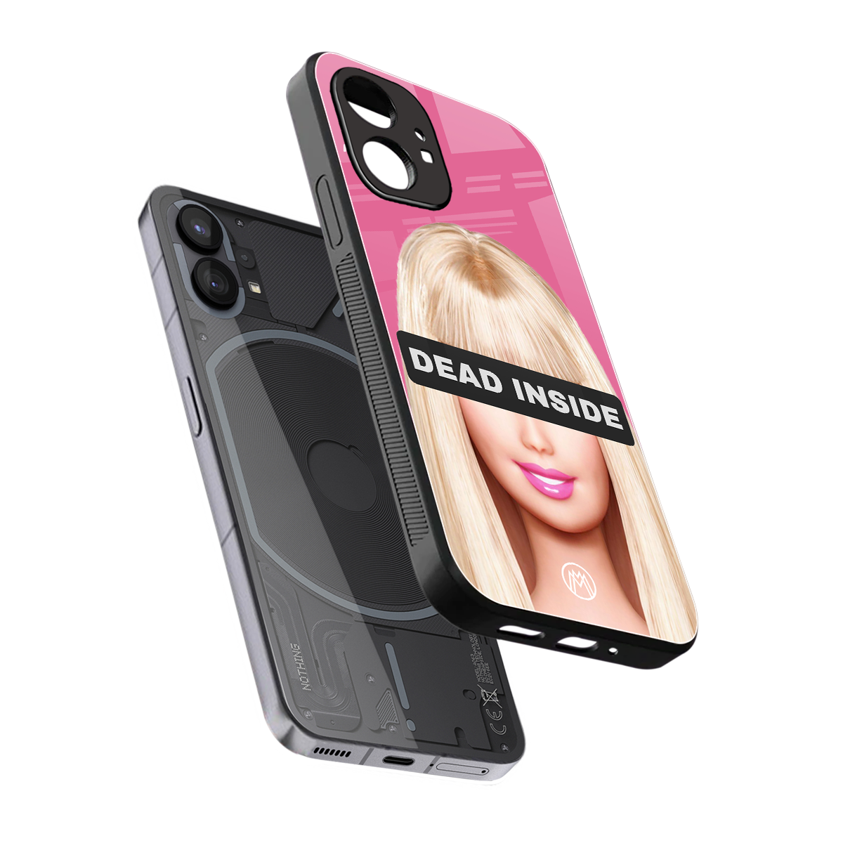 dead inside back phone cover | glass case for nothing phone 1