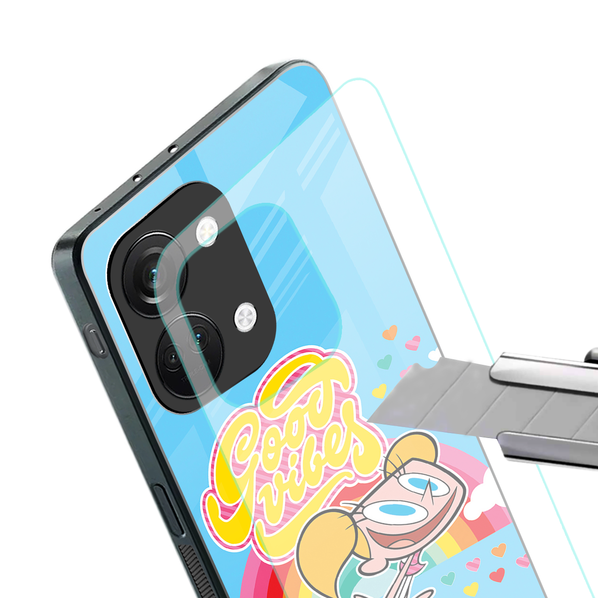 deedee good vibes back phone cover | glass case for oneplus nord 3