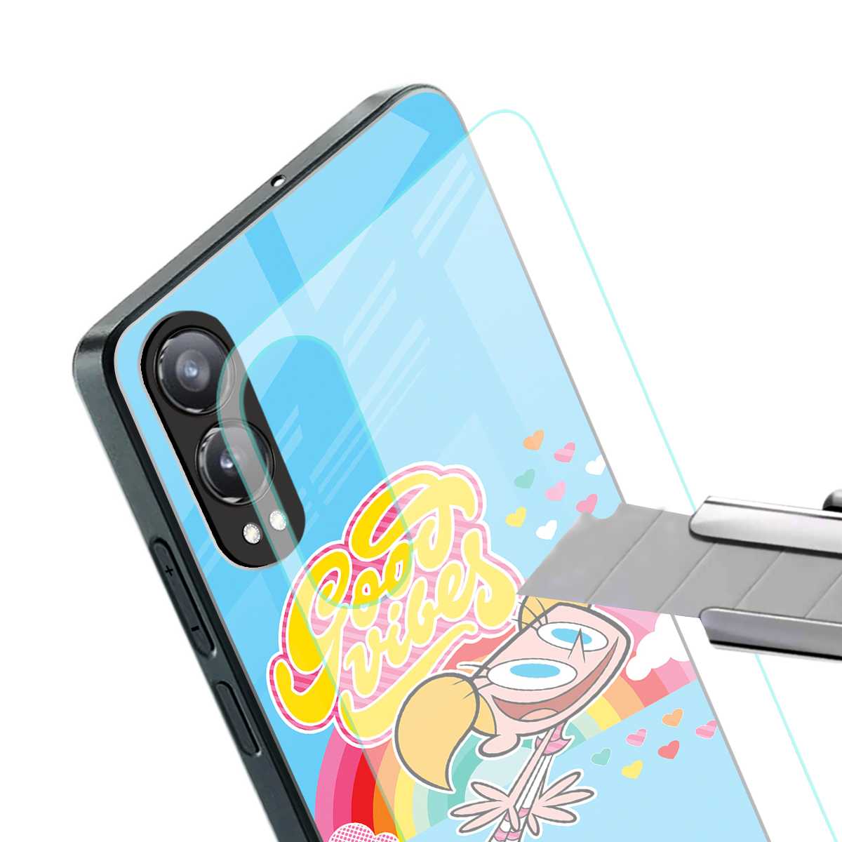 deedee good vibes back phone cover | glass case for oneplus nord ce 4 lite