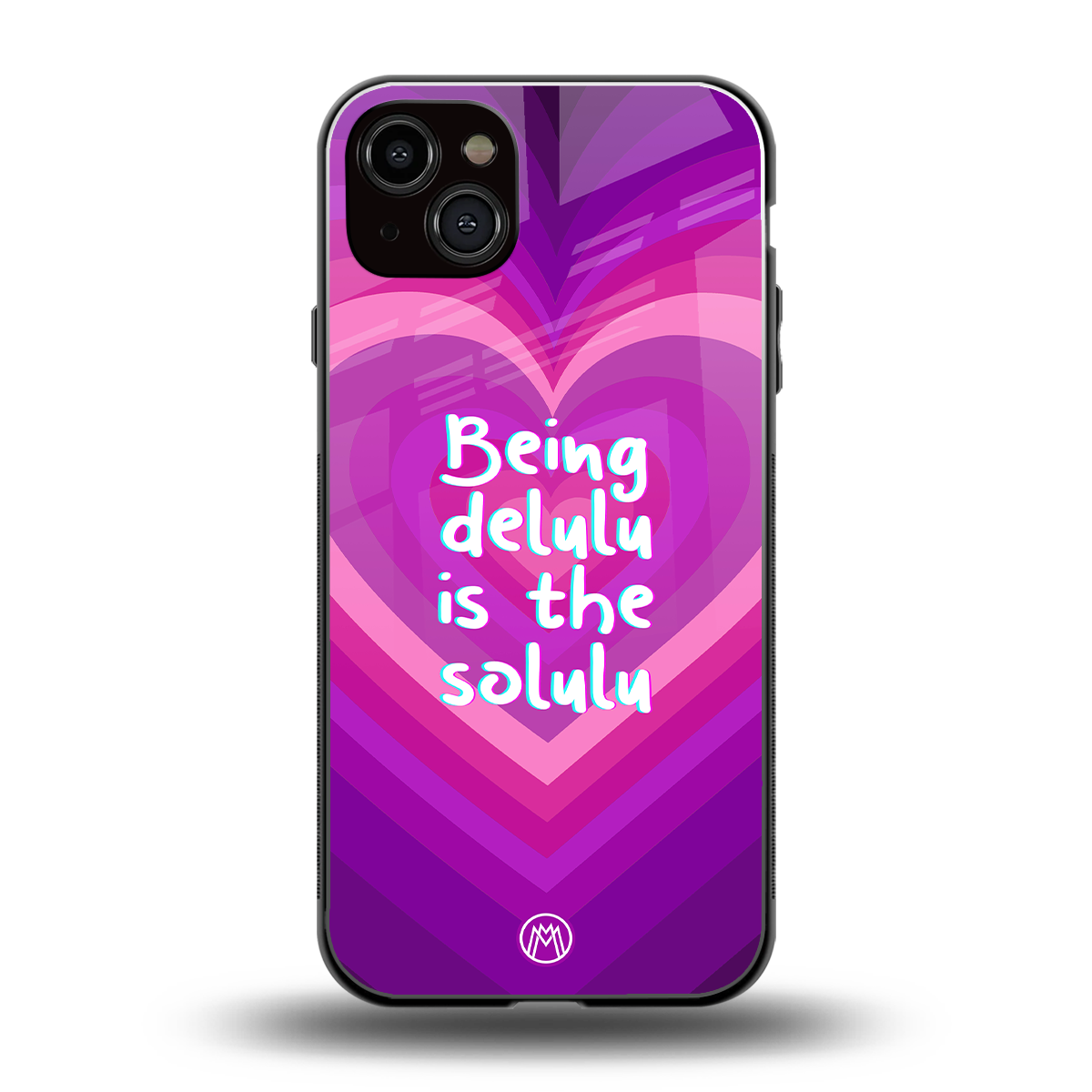 delulu is the solulu back phone cover | glass case for iphone 15 plus