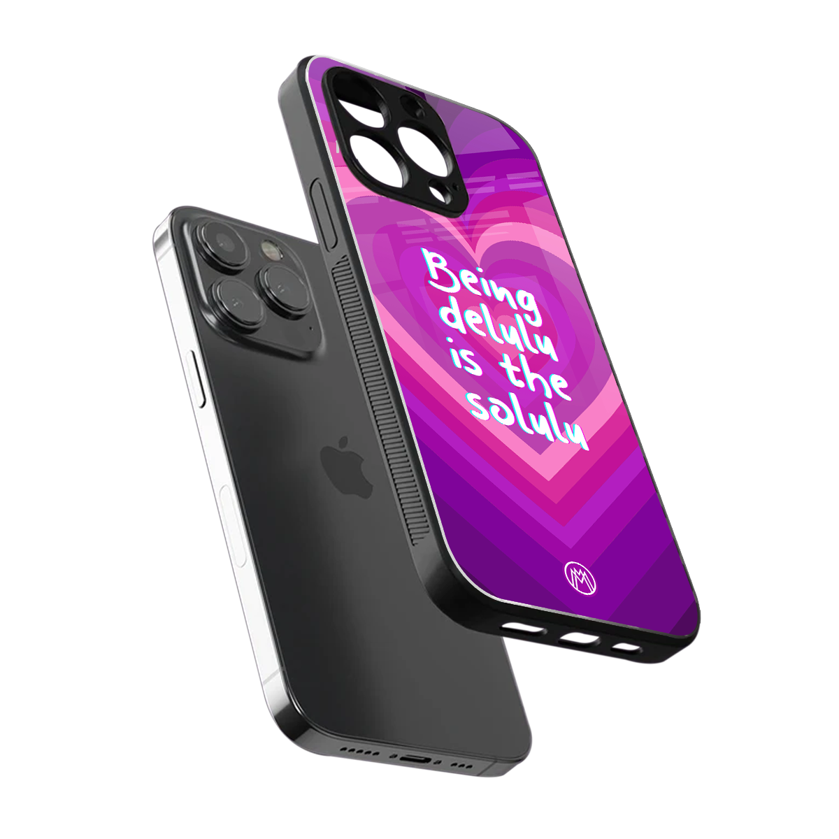 delulu is the solulu back phone cover | glass case for iphone 15 pro max