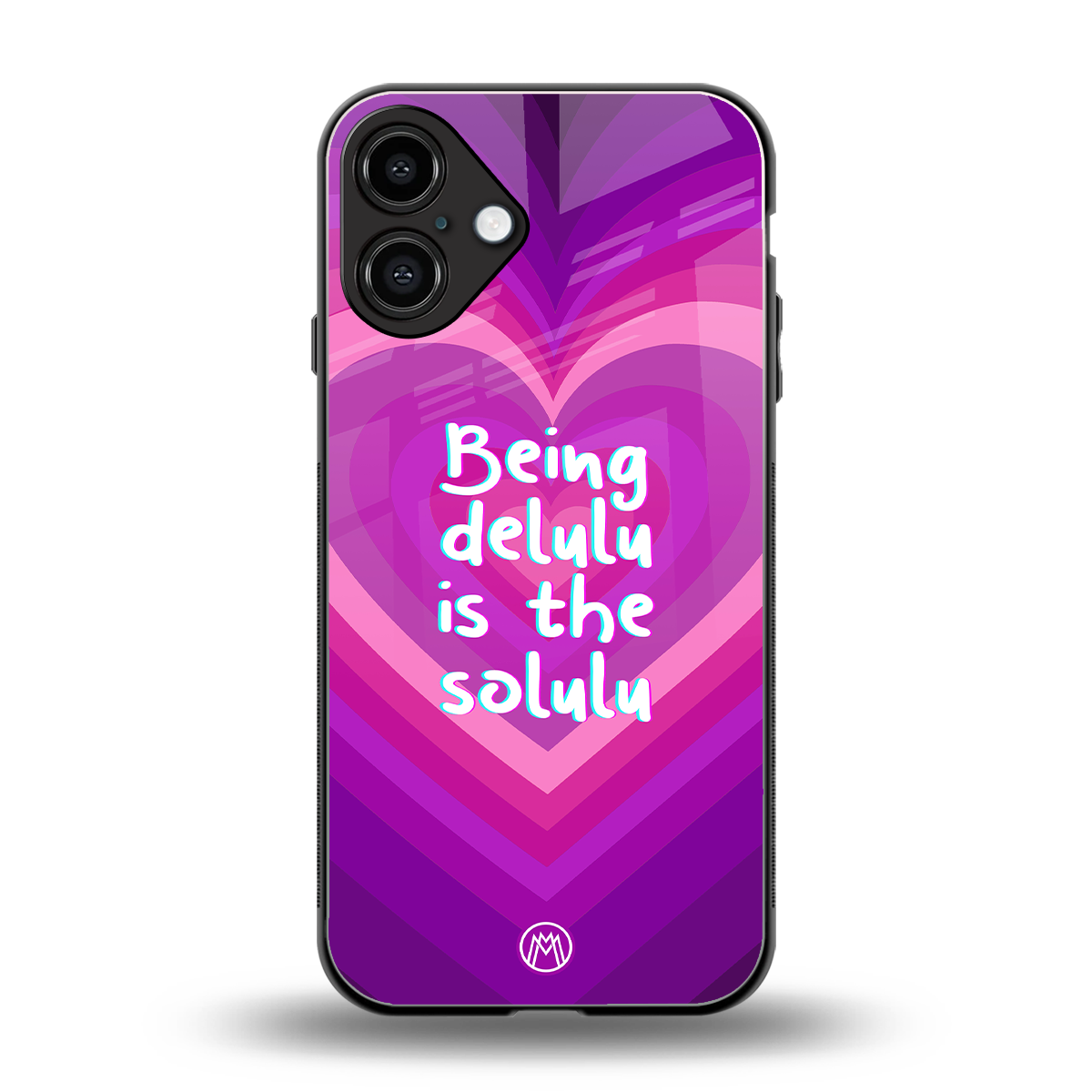 delulu is the solulu back phone cover | glass case for iphone 16 plus