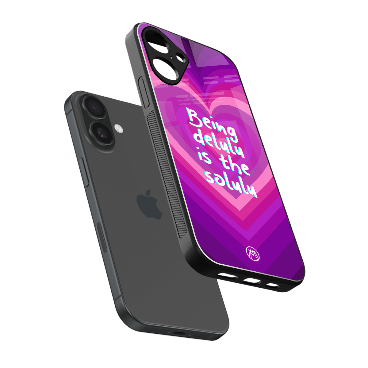 delulu is the solulu back phone cover | glass case for iphone 16 plus