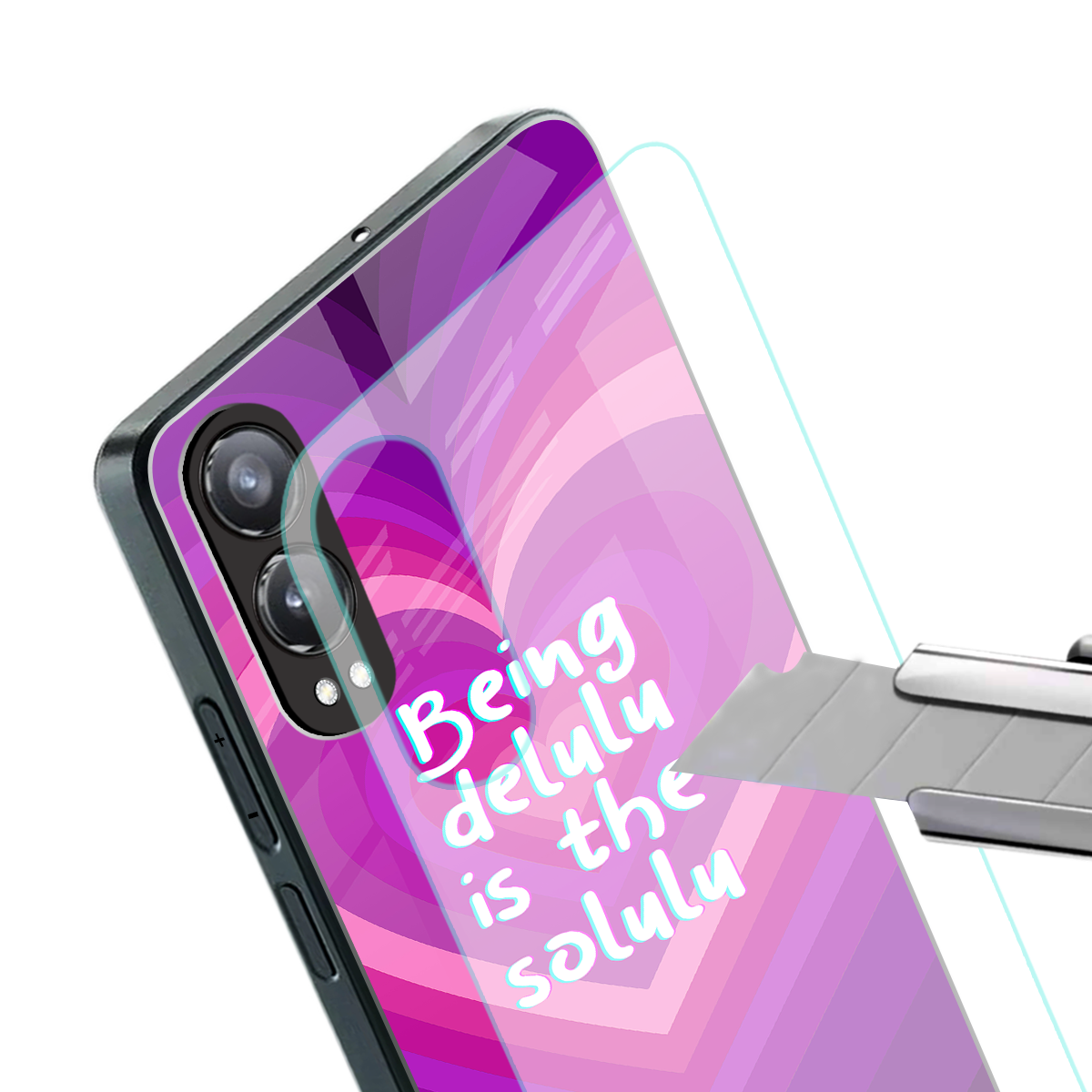 delulu is the solulu back phone cover | glass case for oneplus nord ce 4 lite