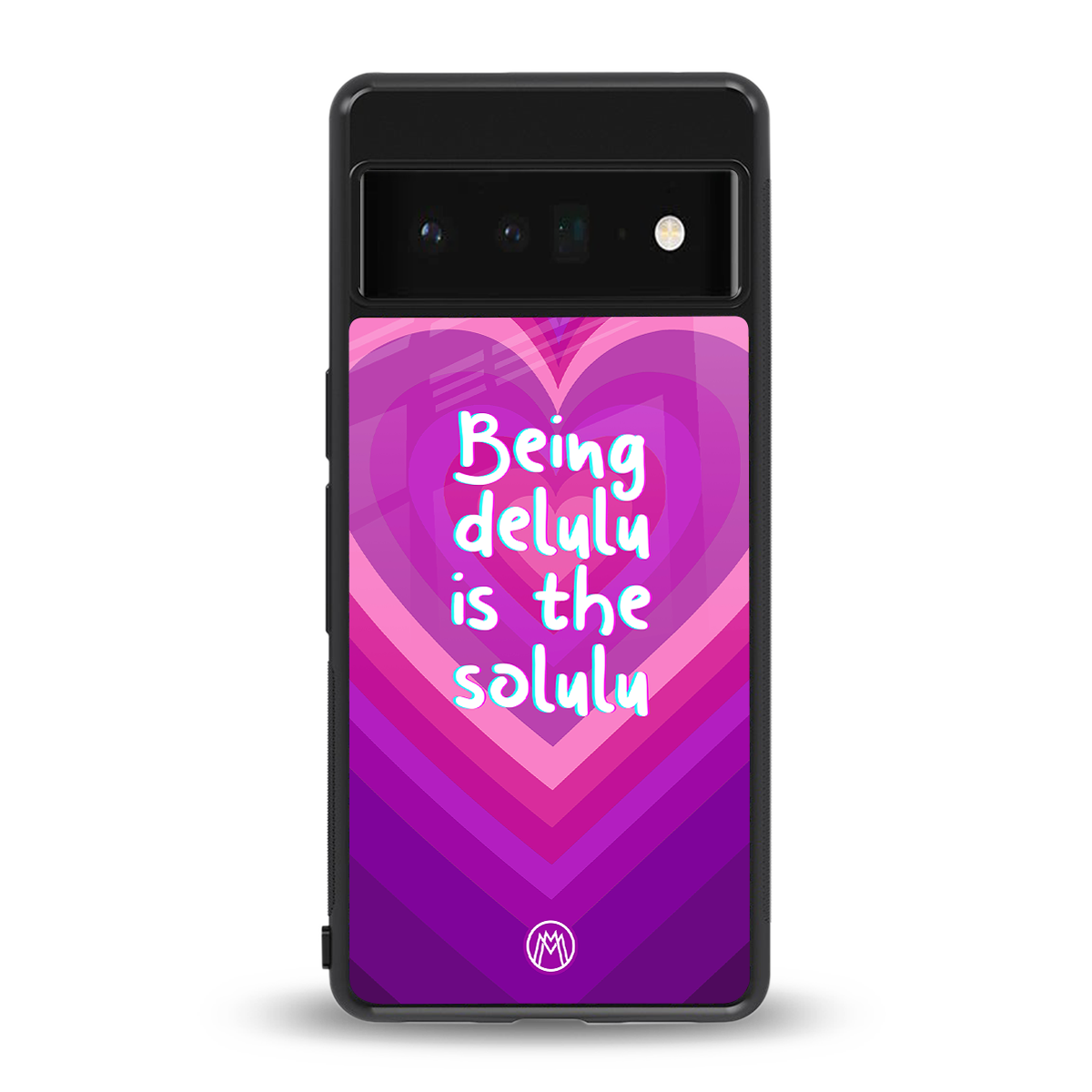 delulu is the solulu back phone cover | glass case for google pixel 6 pro