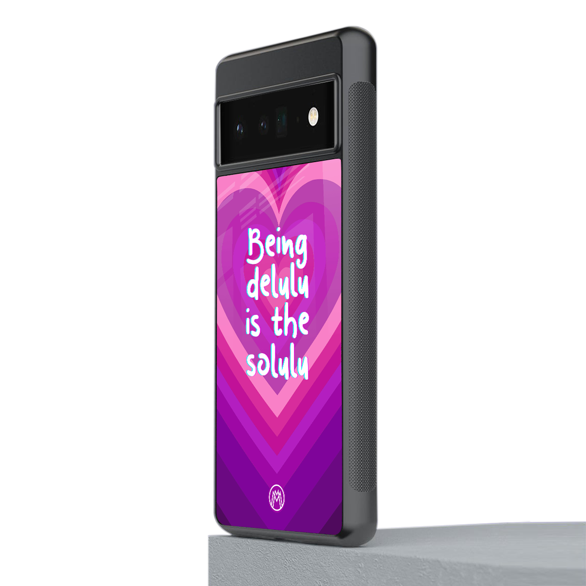 delulu is the solulu back phone cover | glass case for google pixel 6 pro