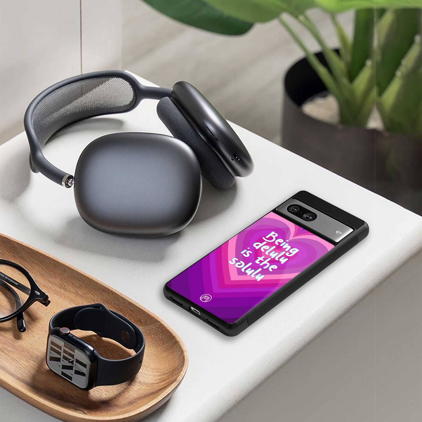 delulu is the solulu back phone cover | glass case for Google Pixel 6A