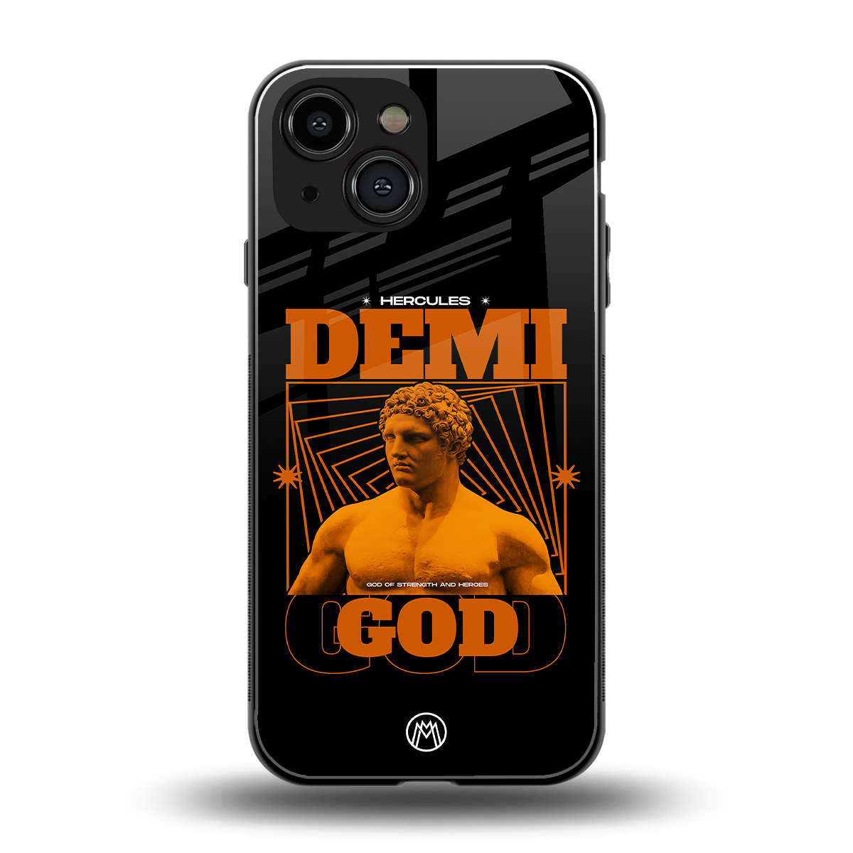demi god back phone cover | glass case for iphone 13 mini
