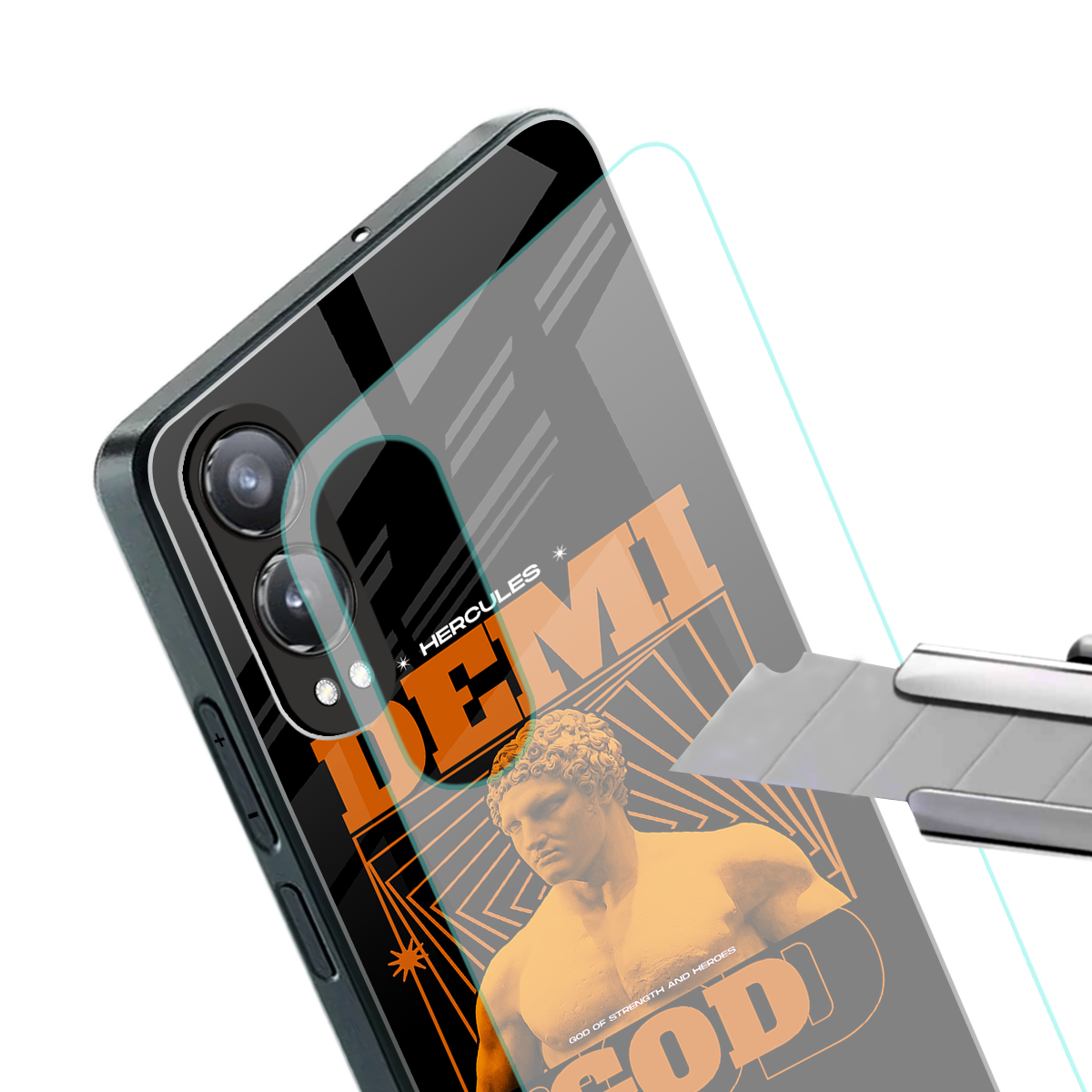 demi god back phone cover | glass case for oneplus nord ce 4 lite