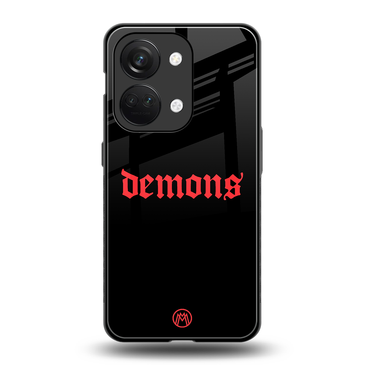 demons back phone cover | glass case for oneplus nord 3
