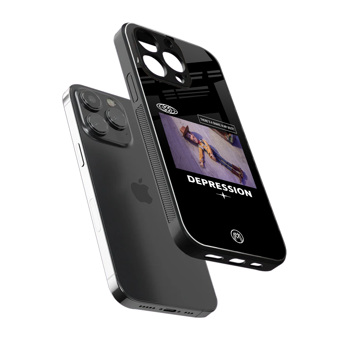 depression back phone cover | glass case for iphone 13 pro max