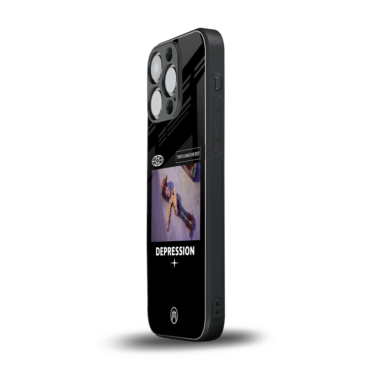 depression back phone cover | glass case for iphone 14 pro