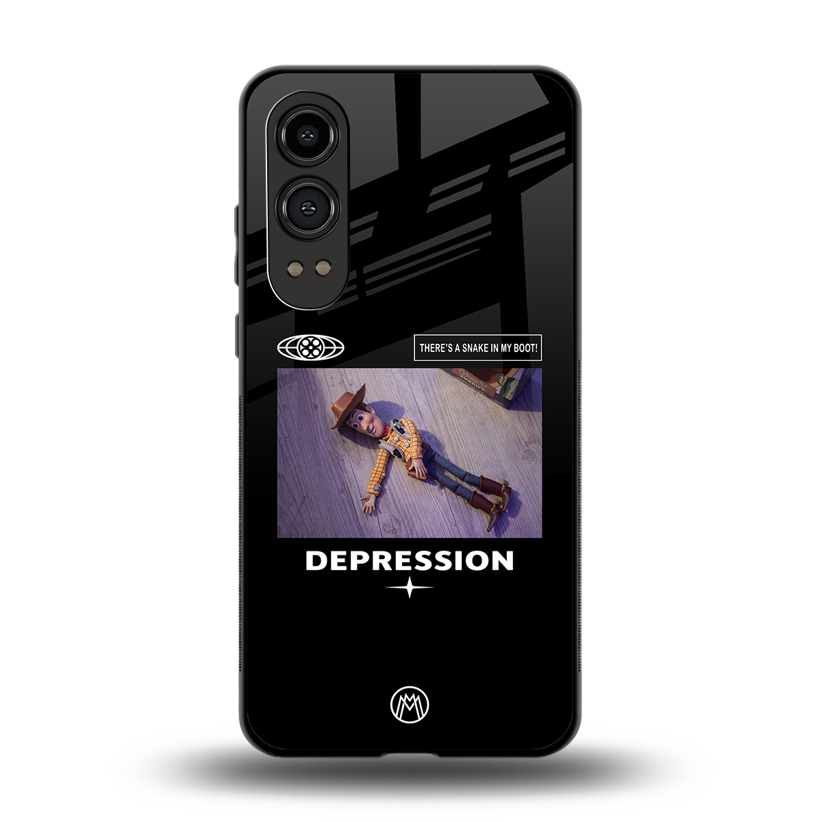 depression back phone cover | glass case for oneplus nord ce 4 lite