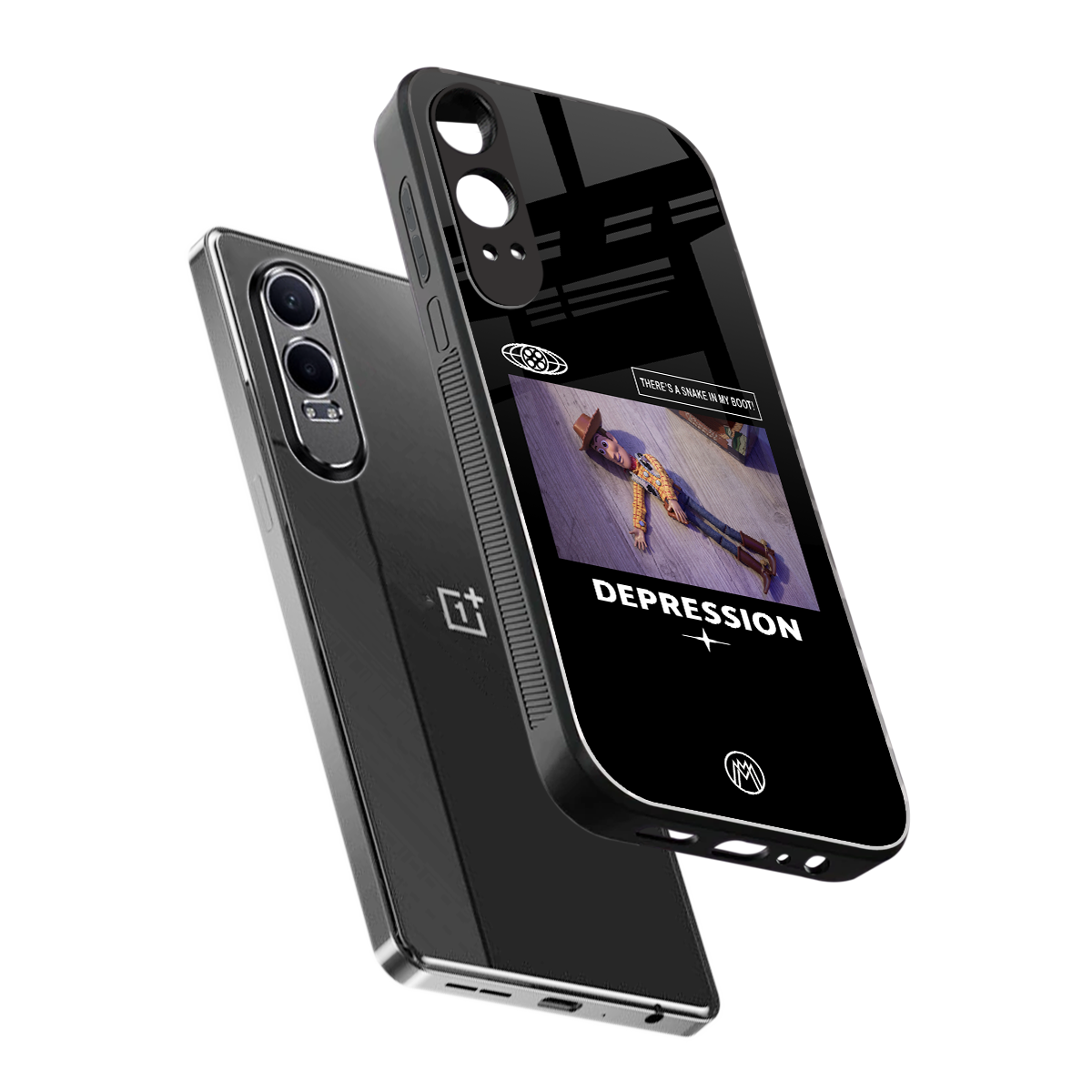 depression back phone cover | glass case for oneplus nord ce 4 lite