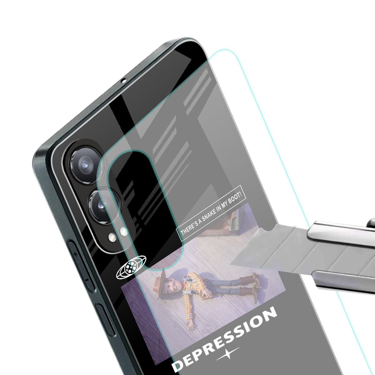 depression back phone cover | glass case for oneplus nord ce 4 lite
