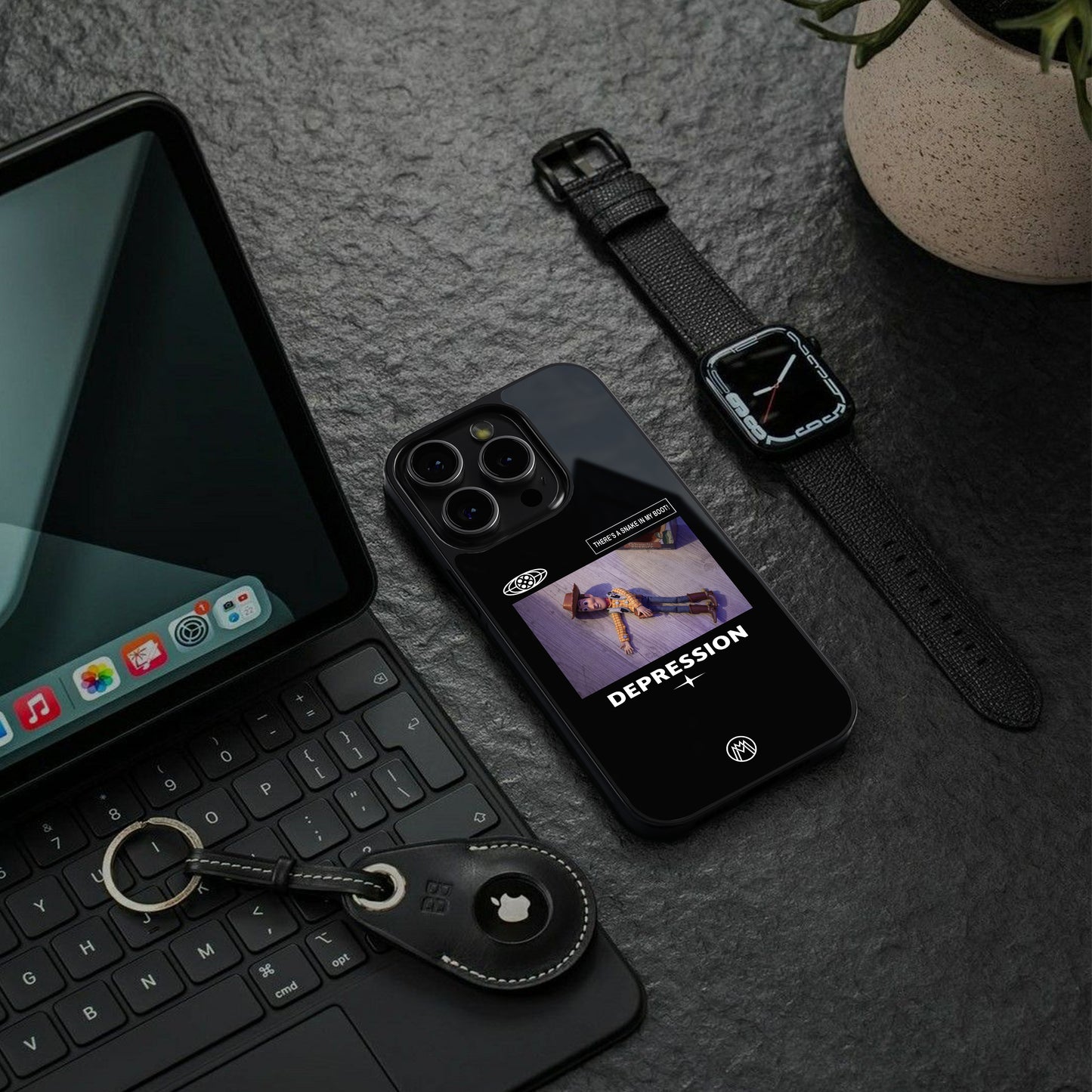 depression back phone cover | glass case for google pixel 9 pro