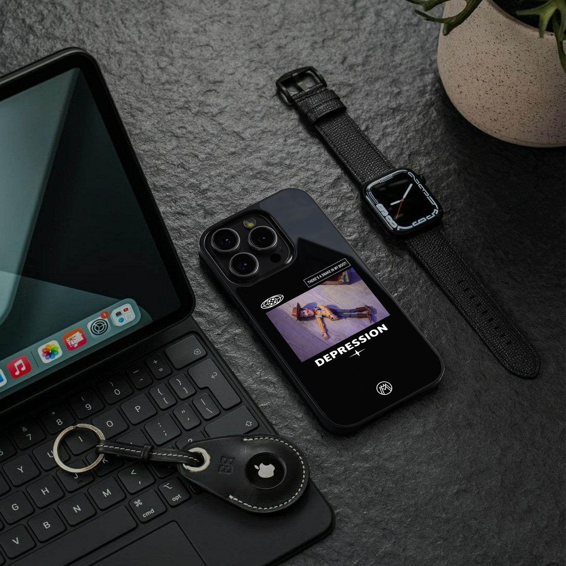 depression back phone cover | glass case for google pixel 9 pro