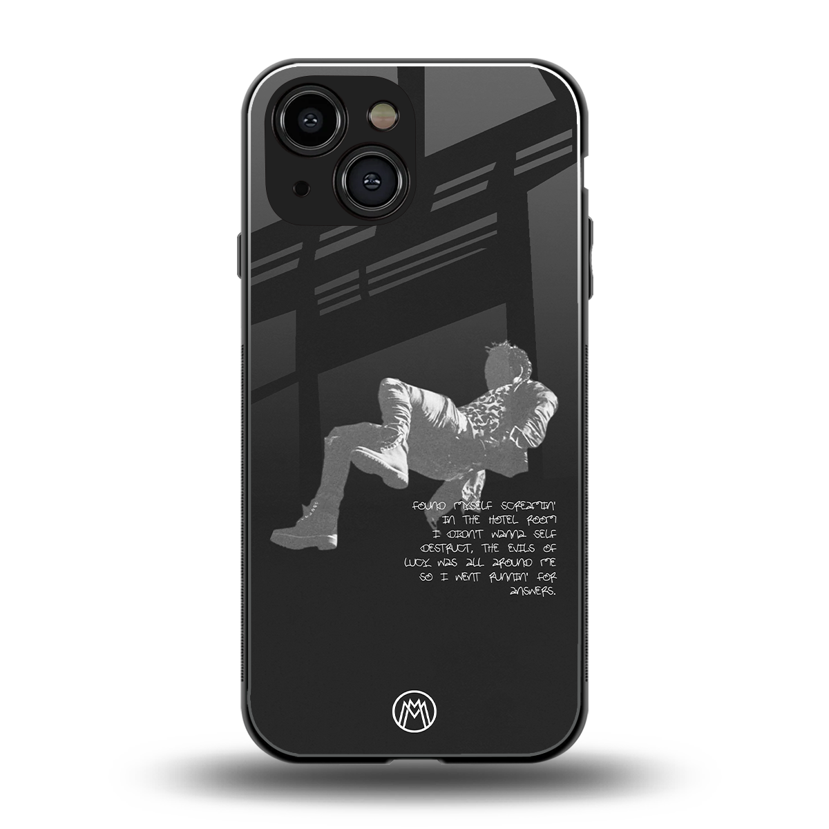 despair back phone cover | glass case for iphone 13 mini