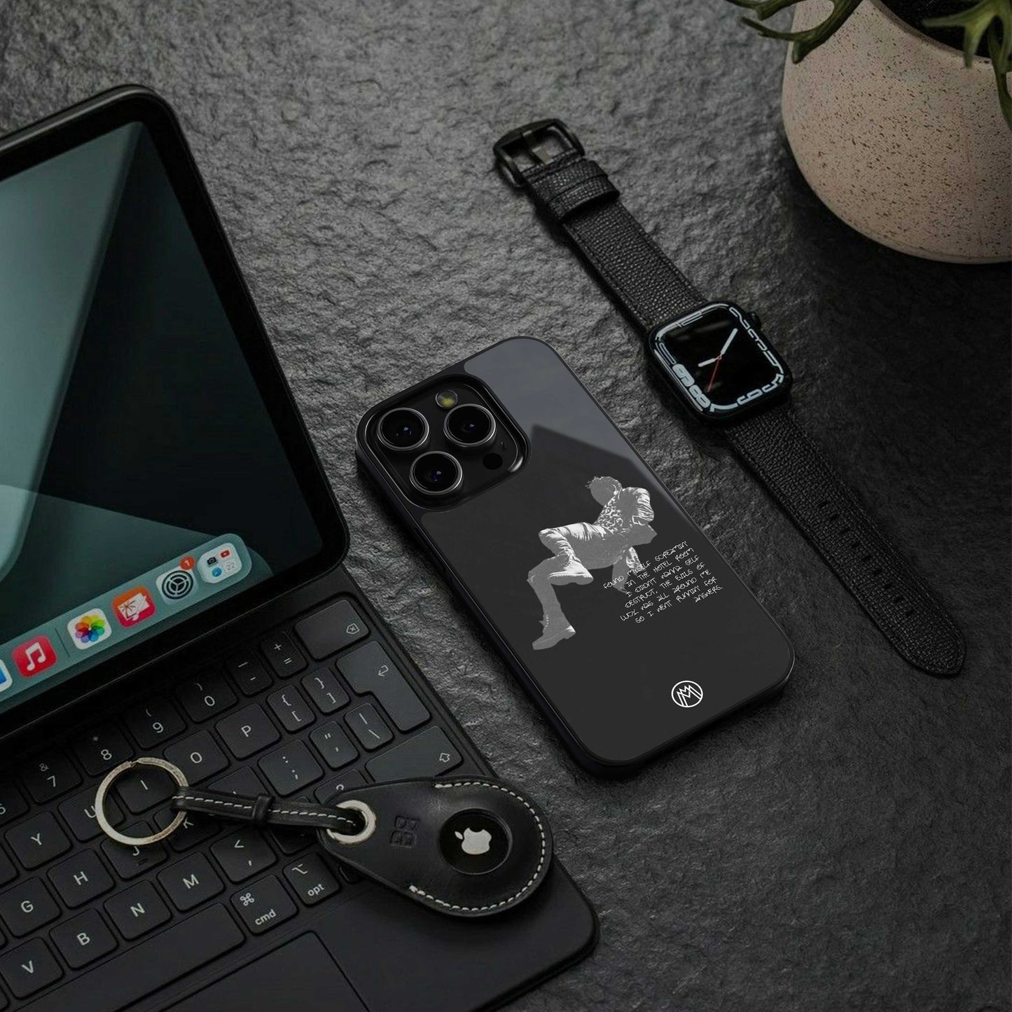 despair back phone cover | glass case for iphone 14 pro max