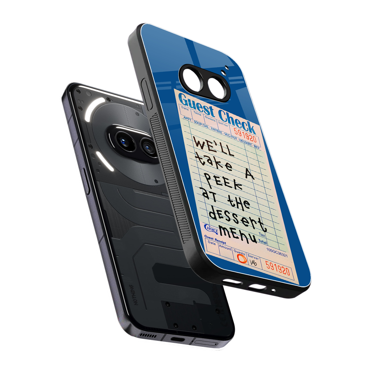 dessert menu back phone cover | glass case for nothing phone 2a