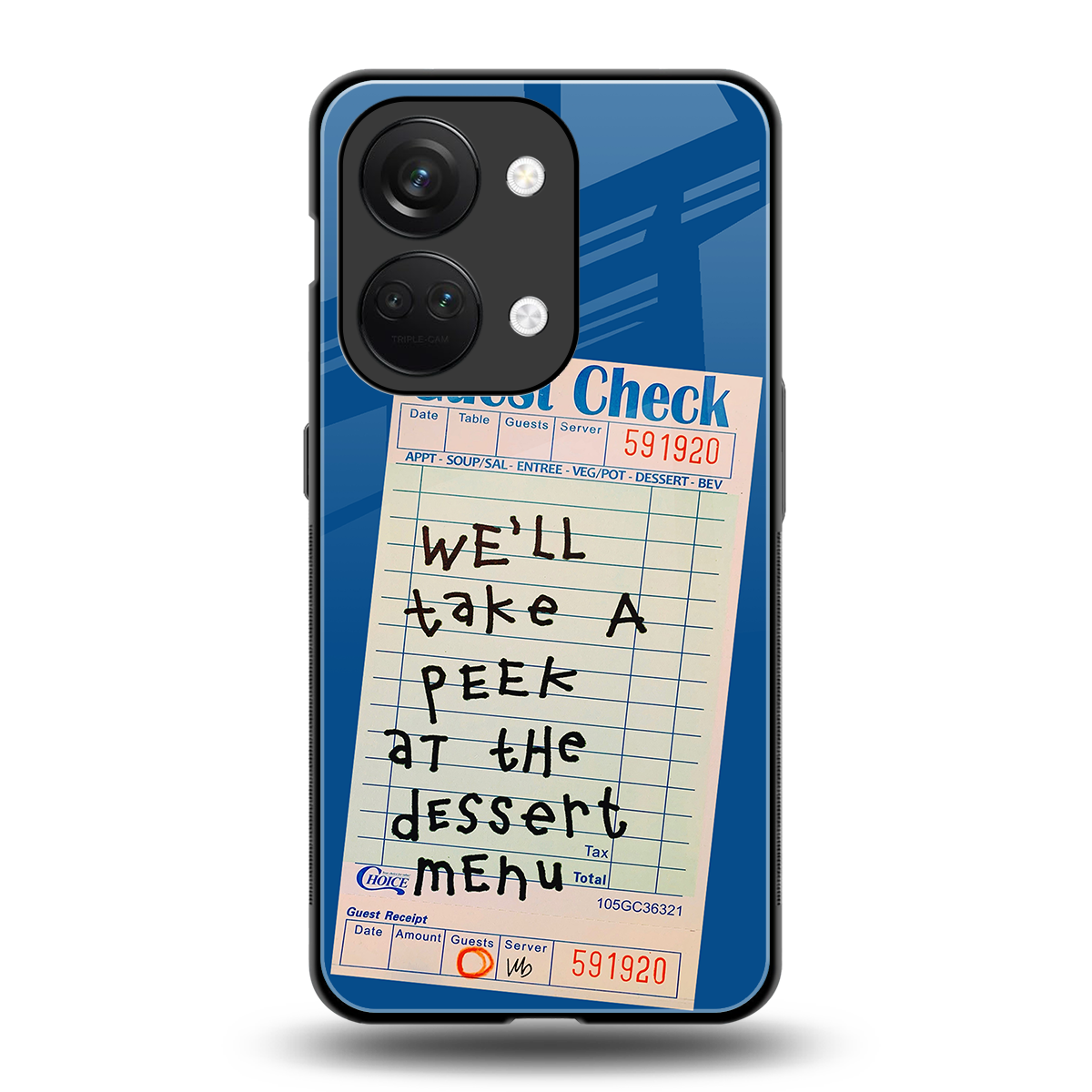 dessert menu back phone cover | glass case for oneplus nord 3