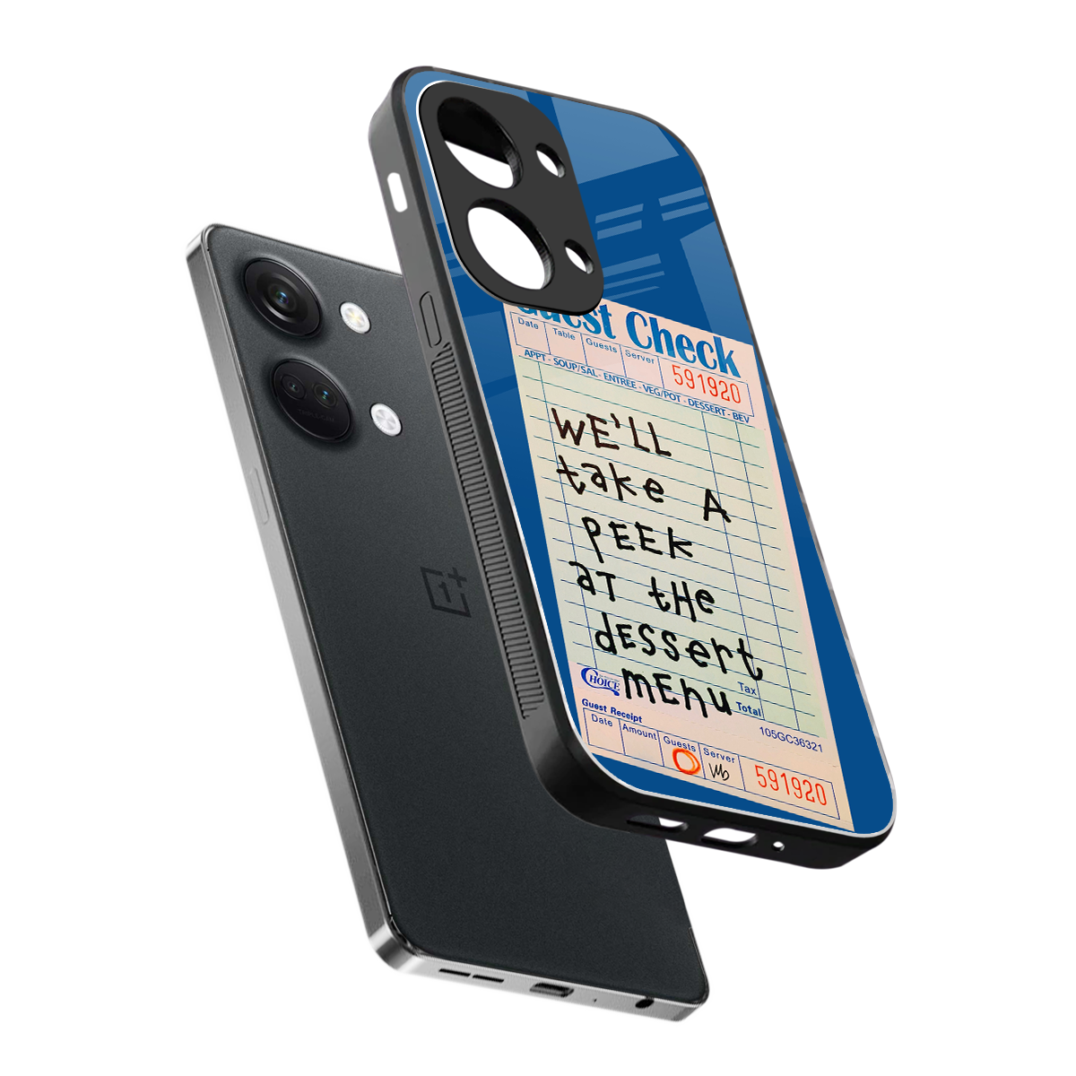 dessert menu back phone cover | glass case for oneplus nord 3