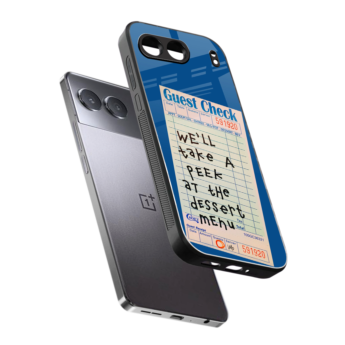 dessert menu back phone cover | glass case for oneplus nord 4