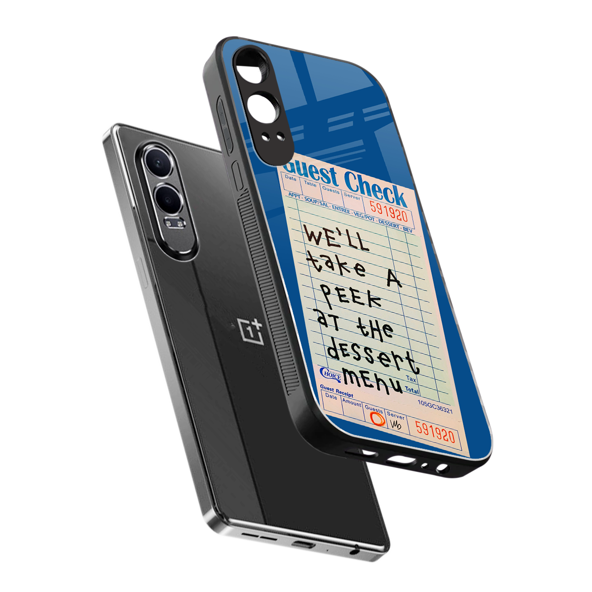 dessert menu back phone cover | glass case for oneplus nord ce 4 lite