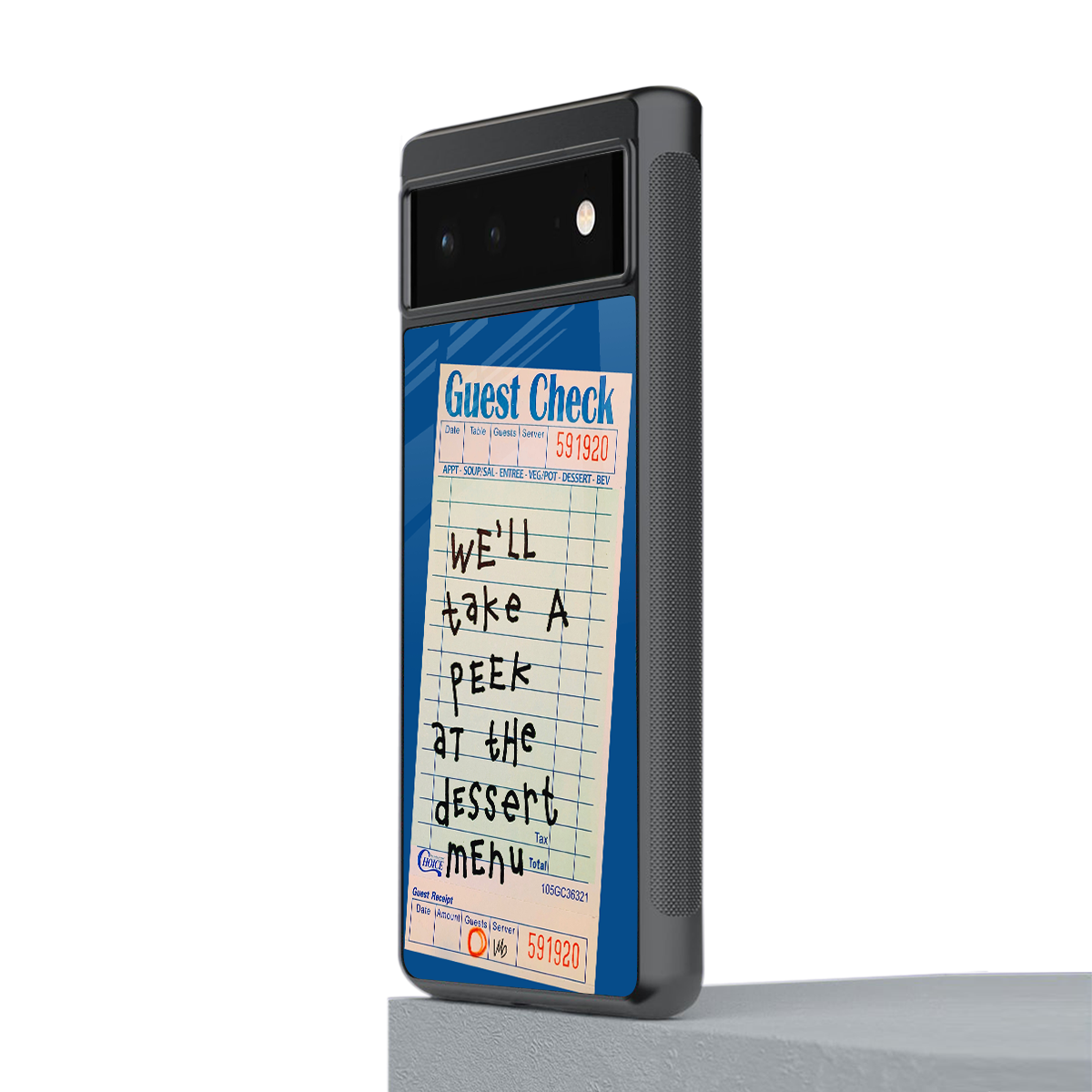 dessert menu back phone cover | glass case for google pixel 6
