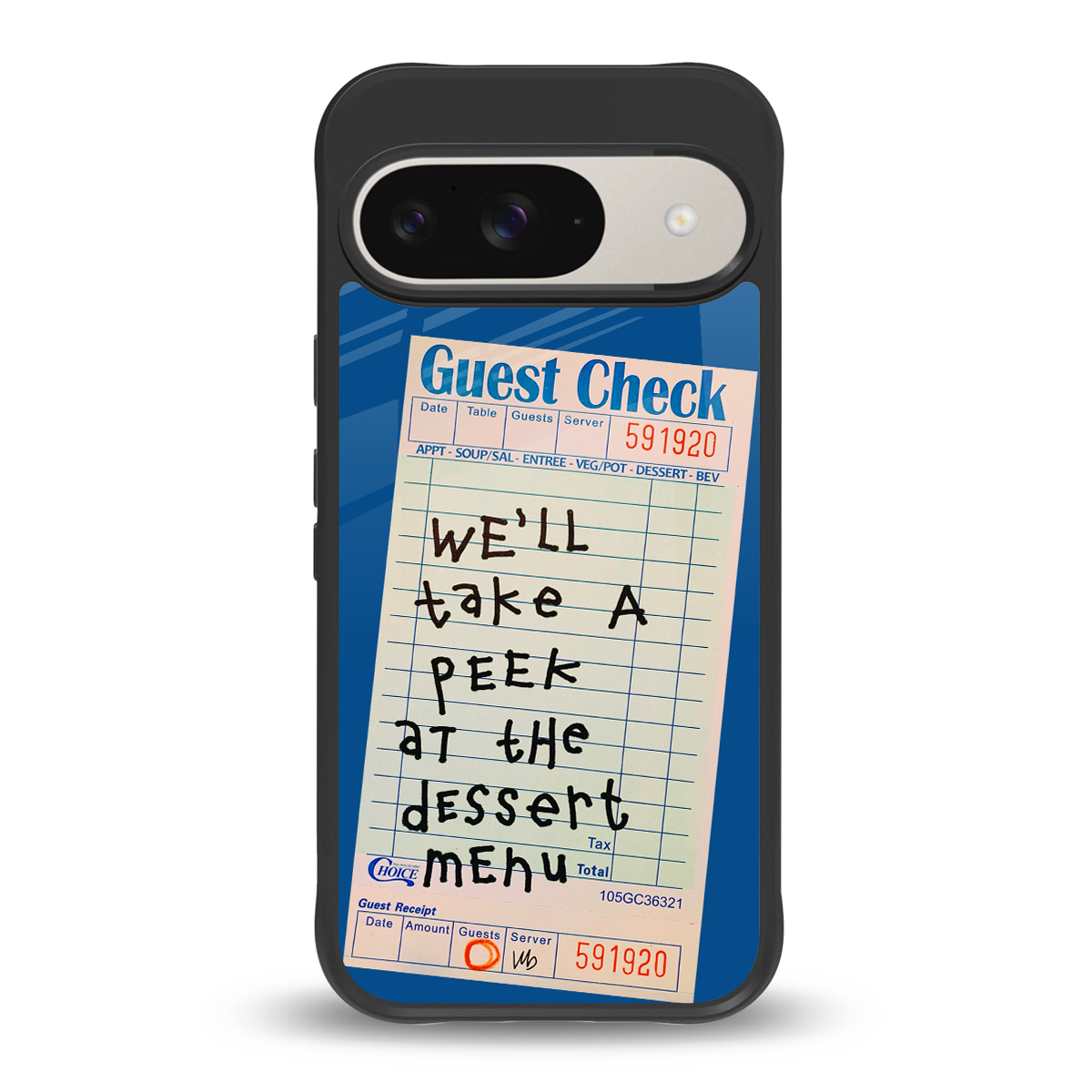 dessert menu back phone cover | glass case for google pixel 9