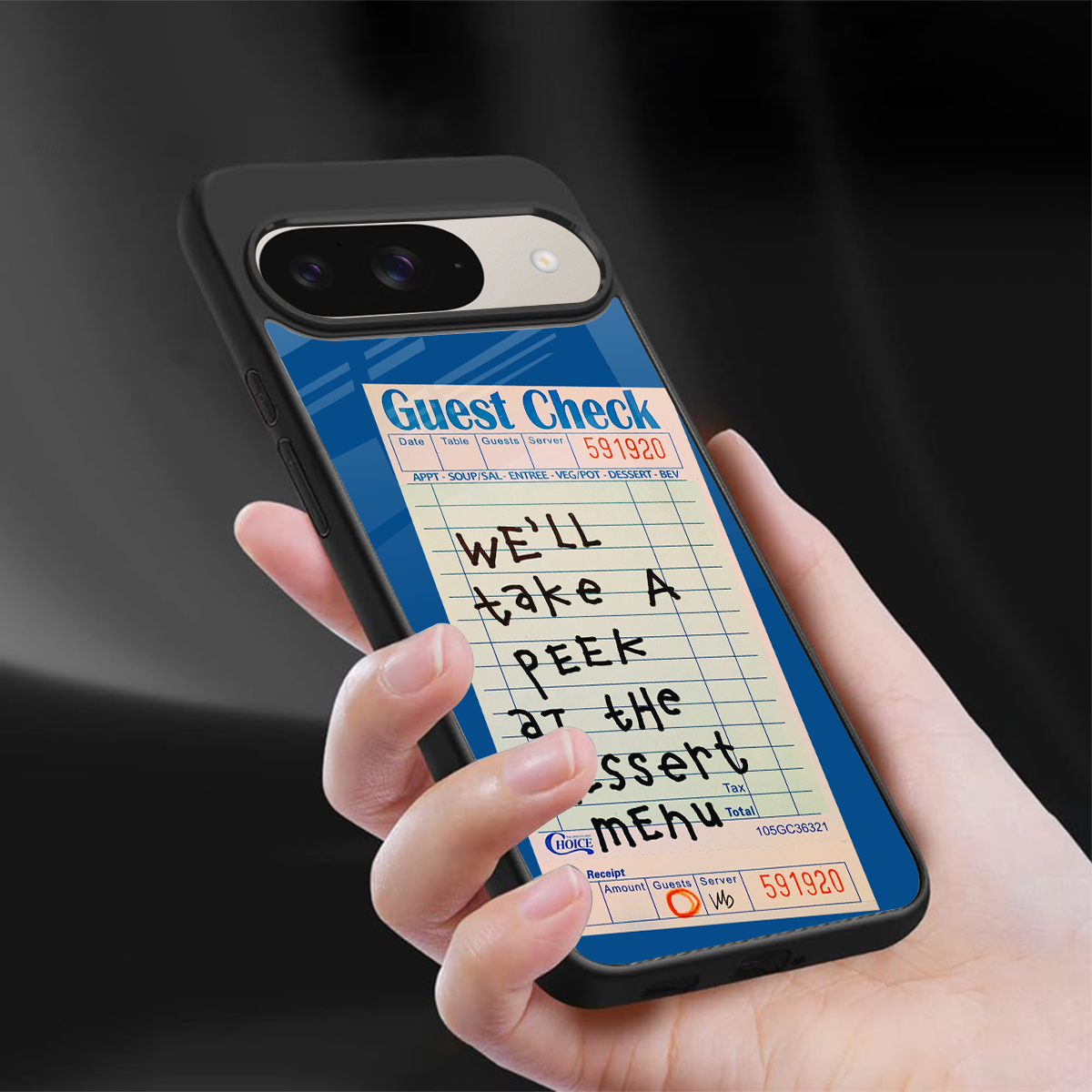dessert menu back phone cover | glass case for google pixel 9