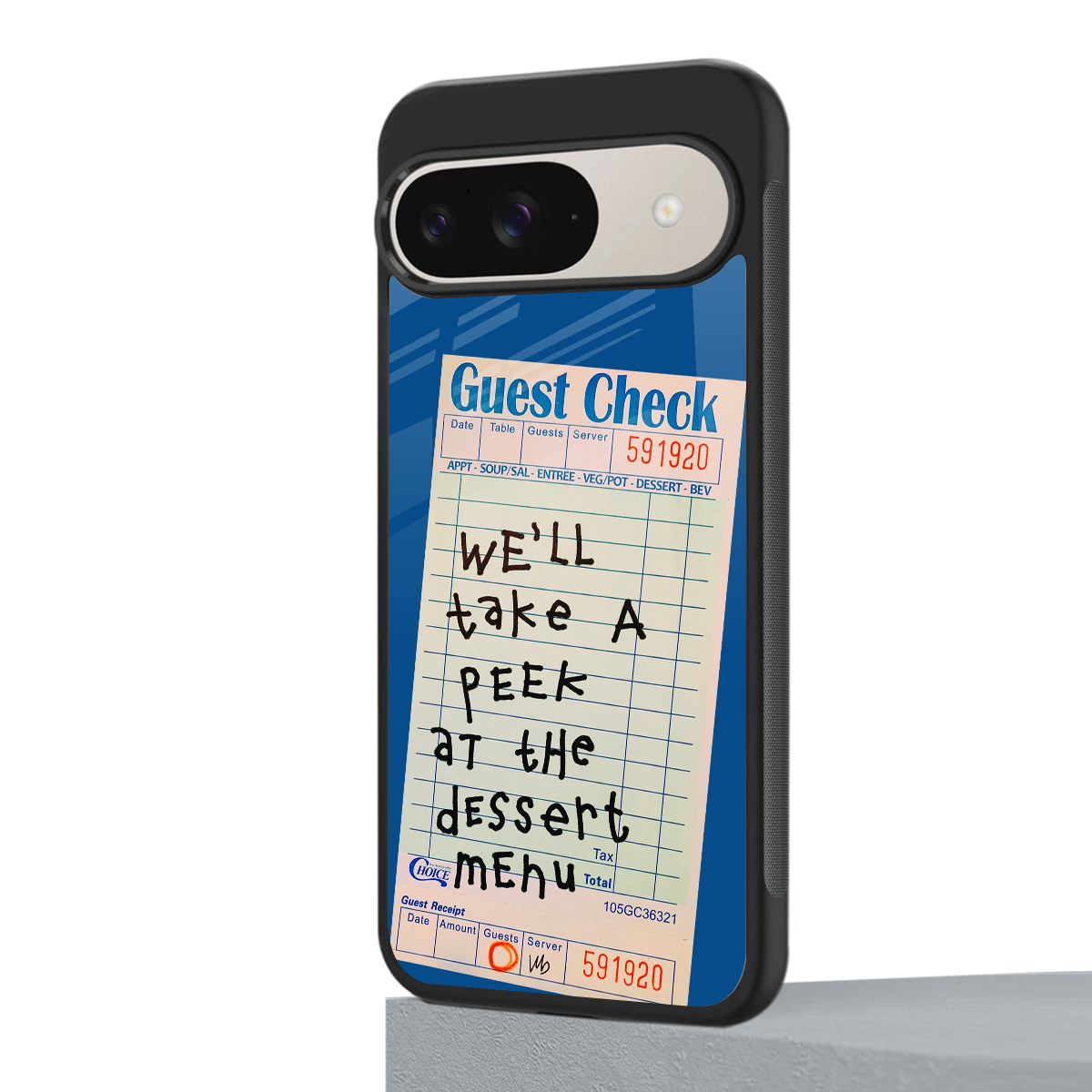 dessert menu back phone cover | glass case for google pixel 9