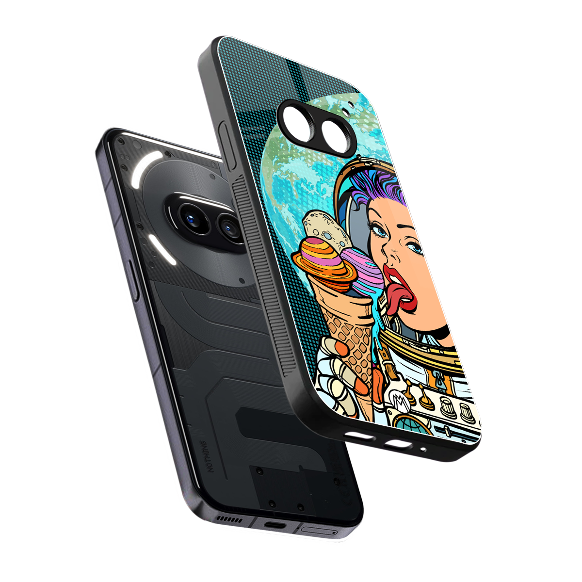 dessert space back phone cover | glass case for nothing phone 2a