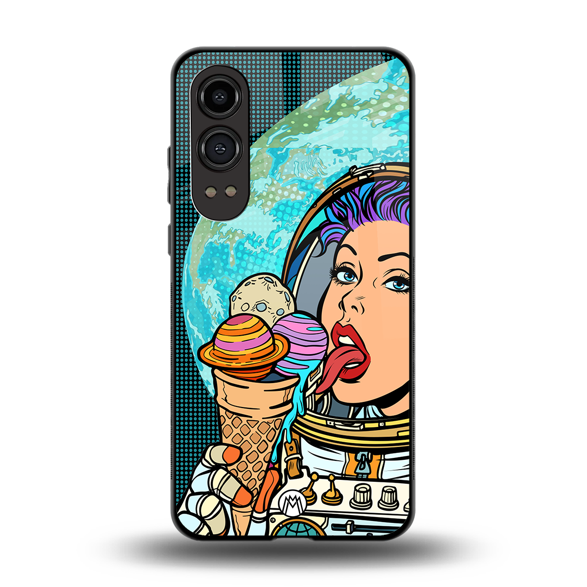 dessert space back phone cover | glass case for oneplus nord ce 4 lite