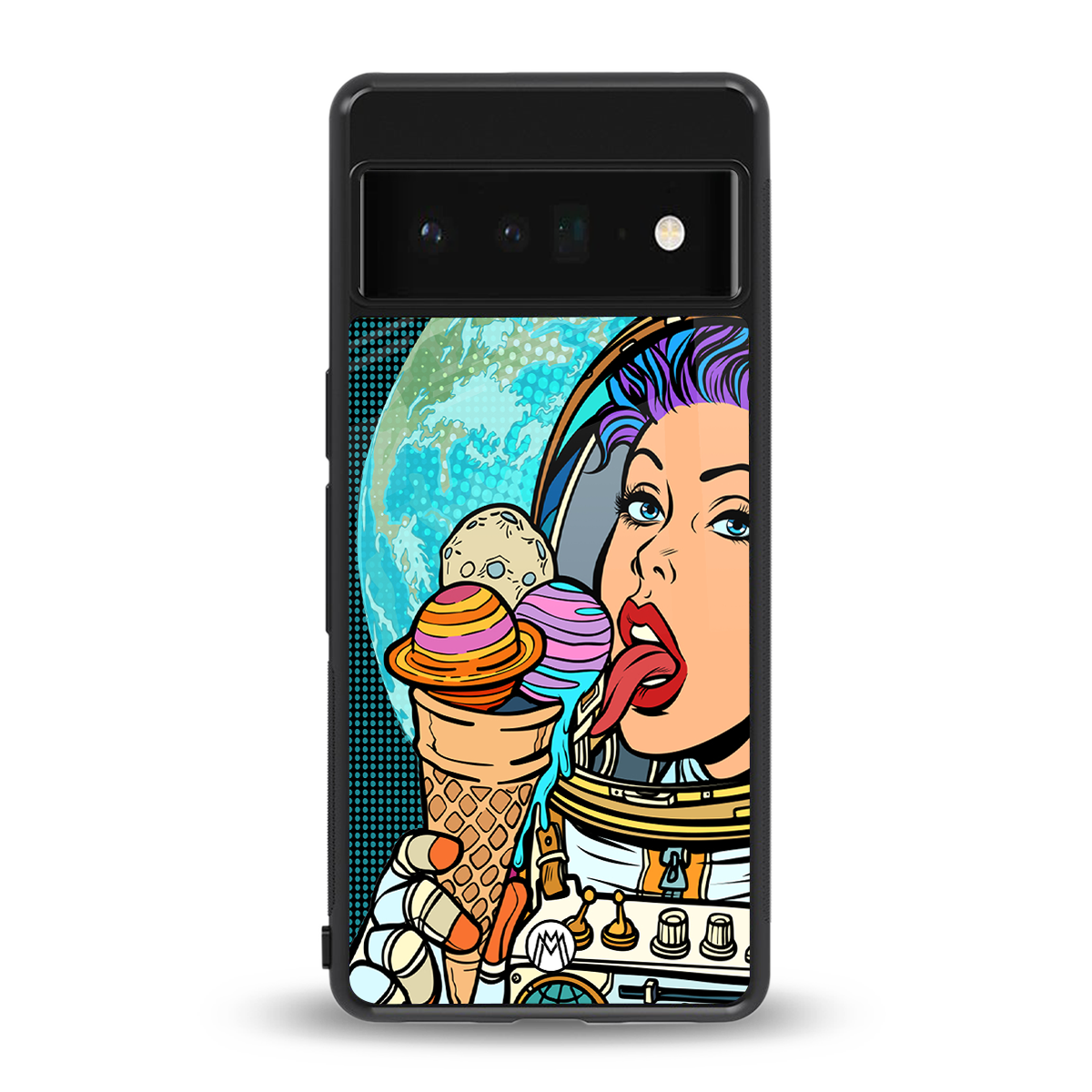 dessert space back phone cover | glass case for google pixel 6 pro