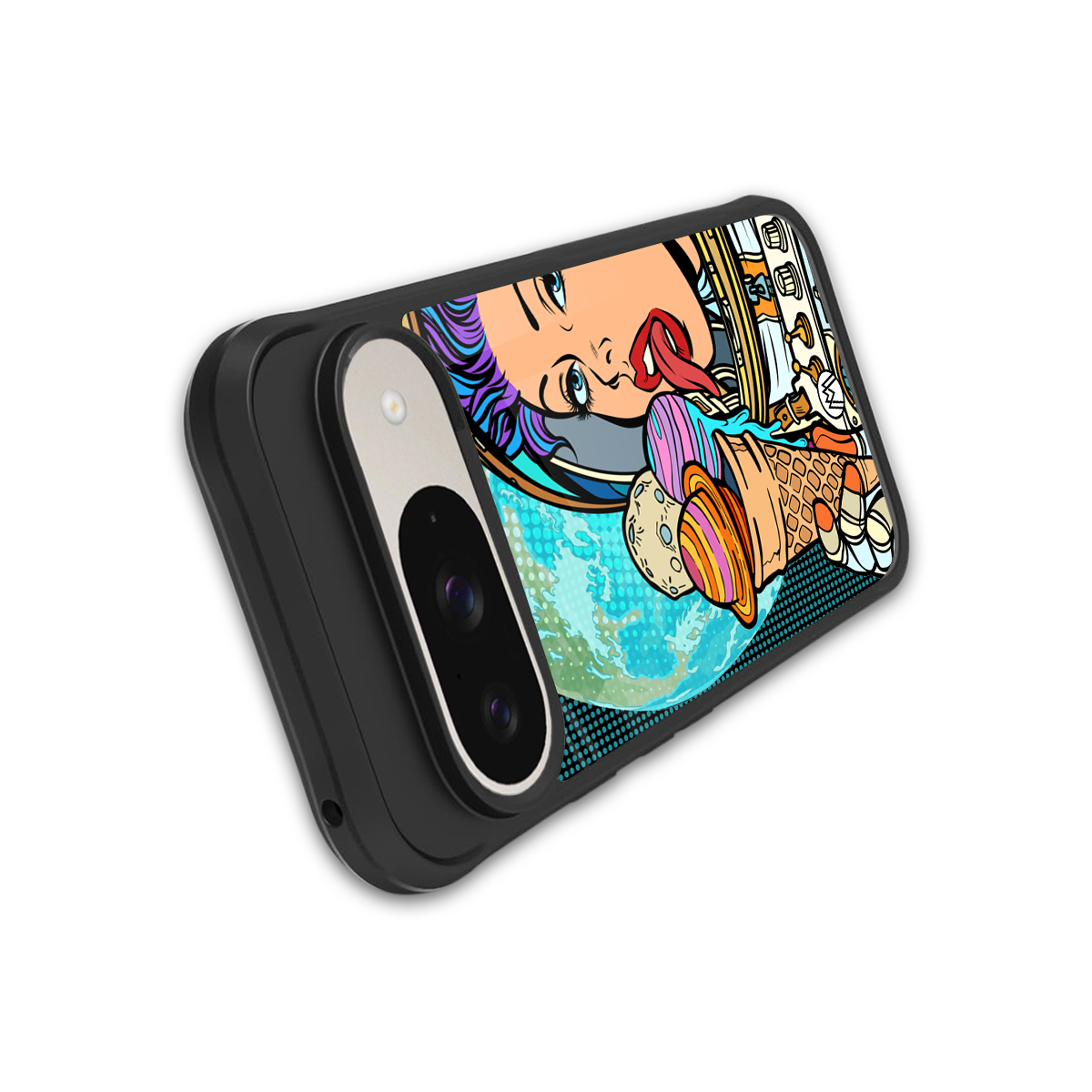 dessert space back phone cover | glass case for google pixel 9