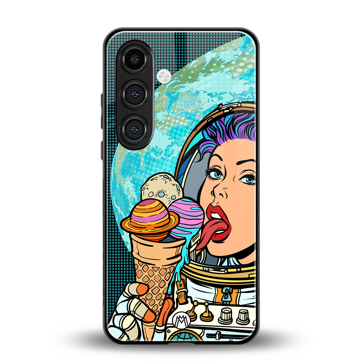 dessert space back phone cover | glass case for samsung galaxy s24 fe
